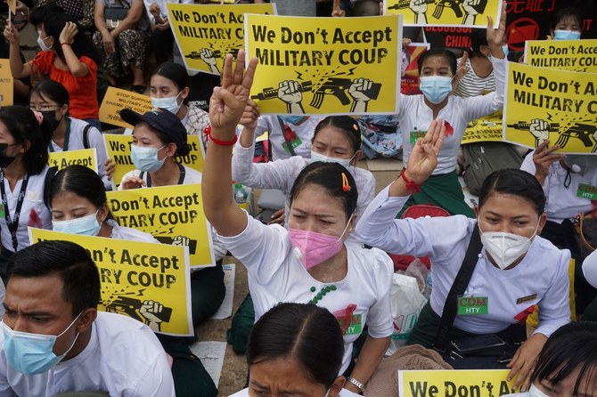 Anti Chinese Rallies In Myanmar As Rumors Spread Beijing Supported Coup Arab News