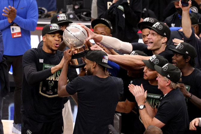 Bucks Beat Hawks, Head To NBA Finals For 1st Time Since 1974 | Arab News