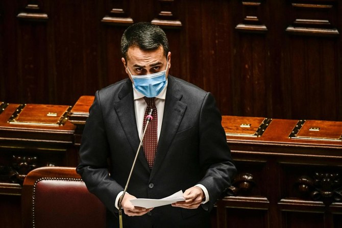 During questions in the Italian Senate attended by Arab News, Foreign Minister Luigi Di Maio told senators that he had spoken to Tunisian Foreign Minister Othman Jerandi. (AFP/File Photo)