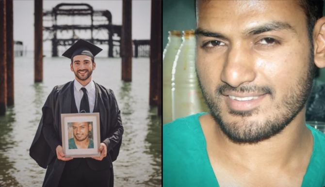 Graduating Syrian-British doctor meets family of deceased medic who inspired him