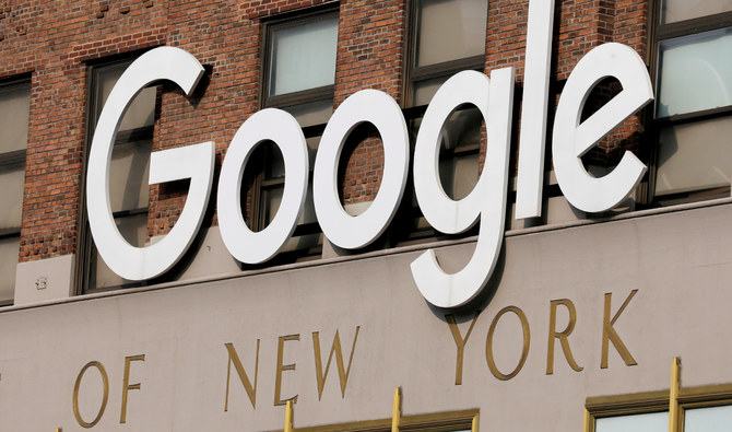 A logo is seen on the New York Google offices., New York City, U.S., July 29, 2021. (REUTERS)