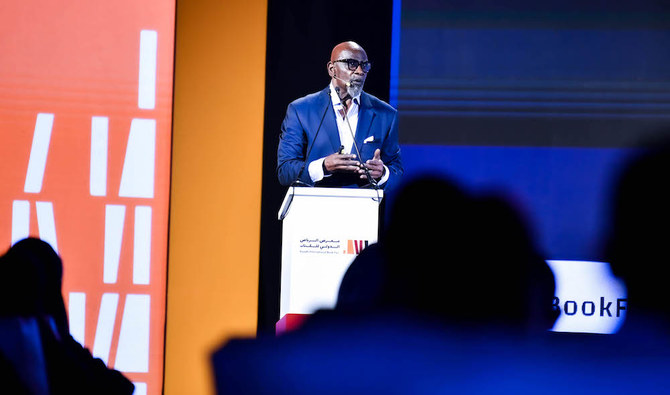 Businessman and author Chris Gardner gave a touching account of his life at the Riyadh International Book Fair on Saturday. (AN Photo/Basheer Saleh)