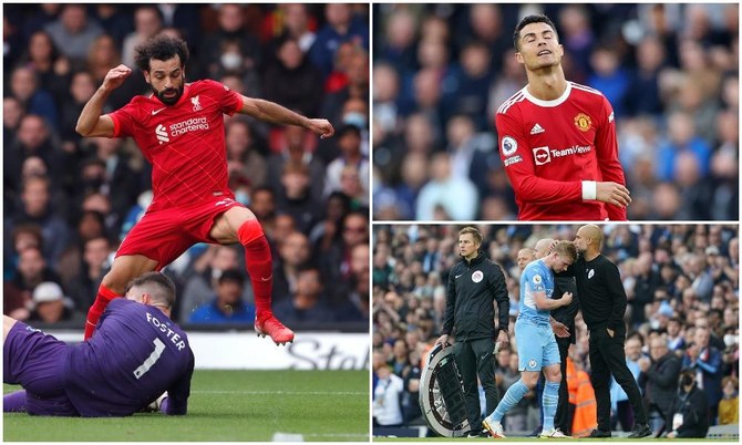 Manchester United succumbed to a first away league defeat for 30 games by losing 4-2 at Leicester as Liverpool stormed to the top of the Premier League with a 5-0 demolition of Watford on Saturday. (AP/Action Images via Reuters)