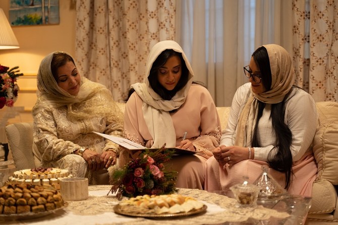 Khairiah Abulaban (center) stars in the series. (Supplied)