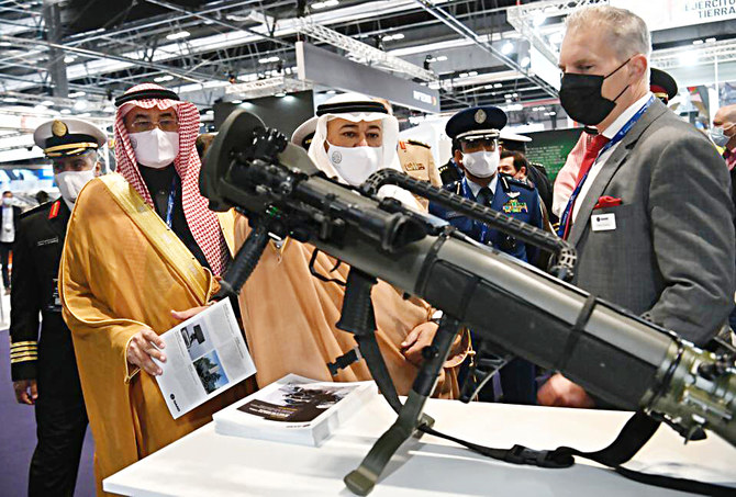 Saudi minister visits defense exhibition in Madrid