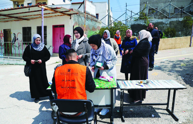 Polls opened in the Israeli-occupied West Bank on Saturday in a rare democratic exercise following a decade and a half of delays to Palestinian elections. (AFP)