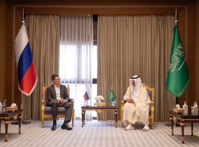 Saudi energy minister meets with Russia’s Novak ahead of OPEC+ meeting