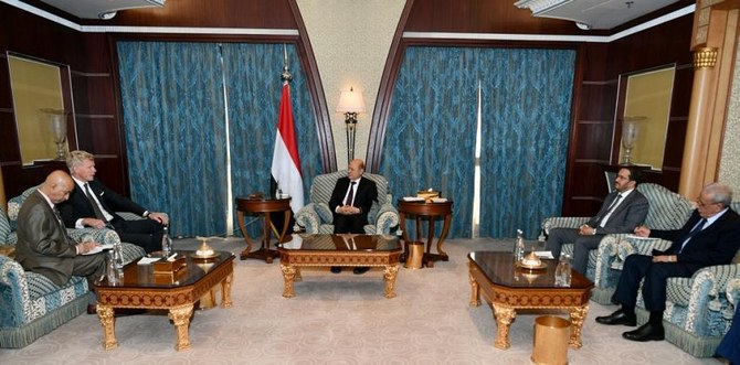 Yemeni president discusses latest peace efforts with UN envoy