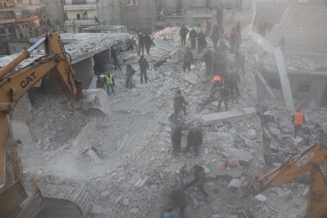 Building collapse in Syrian city of Aleppo leaves 16 dead