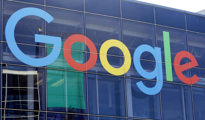 A sign is shown on a Google building at their campus in Mountain View, Calif., Sept. 24, 2019. (AP)