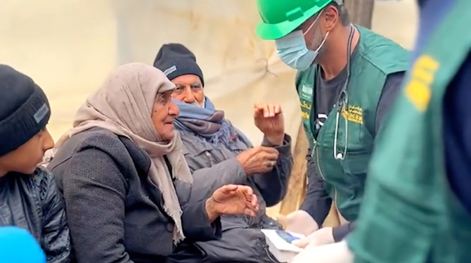 Saudi doctors attend to survivors of the Feb. 6, 2023 earthquake that shook Turkey and Syria. (Photo/KSrelief)