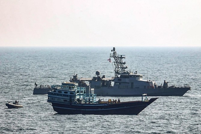 British Navy says it has seized smuggled Iranian weapons in Gulf