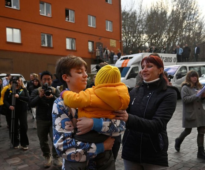 Ukraine children held by Russia reunited with parents