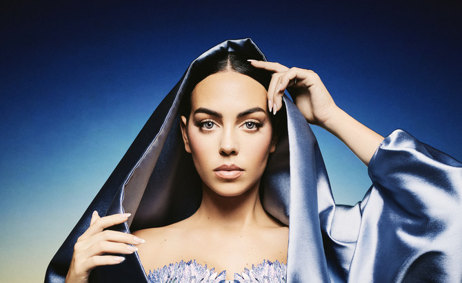 Georgina Rodriguez dons a holographic Rami Kadi gown