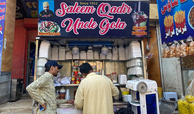 In Karachi neighborhood known for gola ganda ice desserts, one stall stands out 