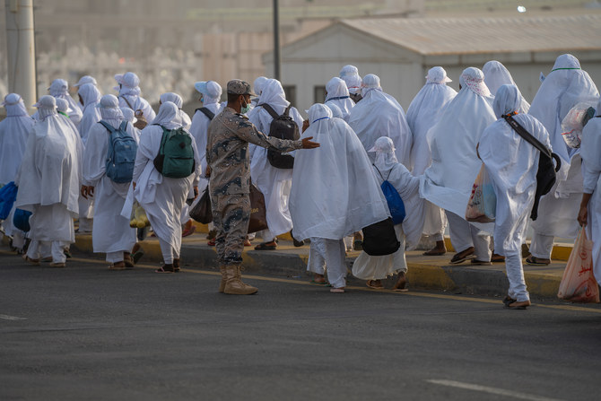 About 2 million pilgrims converged on Mina on Monday morning to begin Hajj. (AN photo by Huda Bashatah)