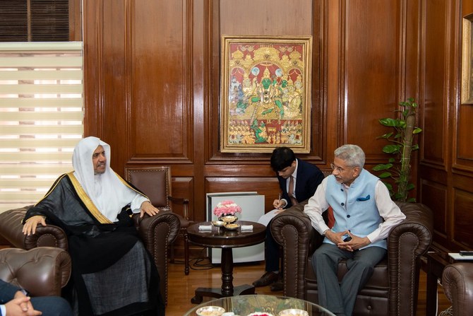 MWL Secretary-General  Sheikh Mohammed bin Abdul Karim Al-Issa and Subrahmanyam Jaishankar, India’s minister of external affairs