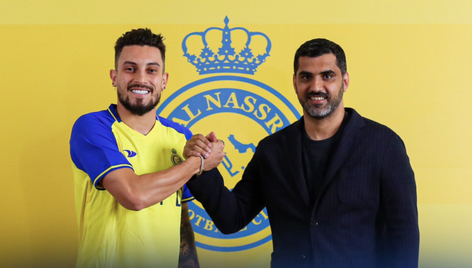 Alex Telles has left Manchester United to join Saudi Pro League side Al-Nassr. Credit: @AlNassrFC