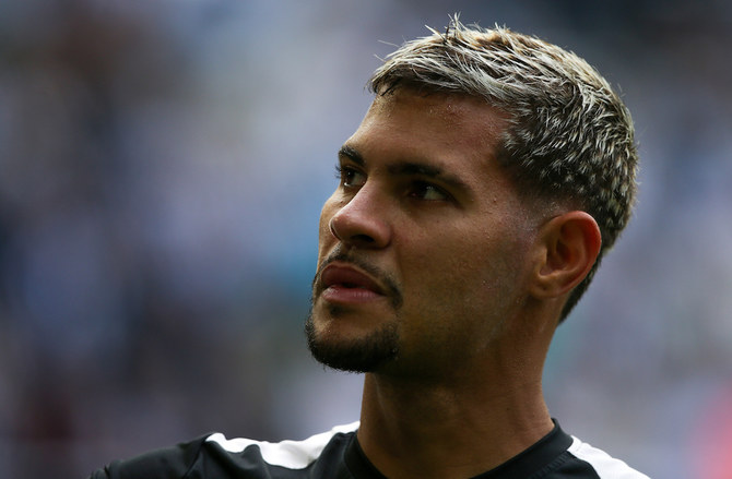 Newcastle favorite Bruno Guimaraes fired back at fans via his own personal Twitter account. (AFP)