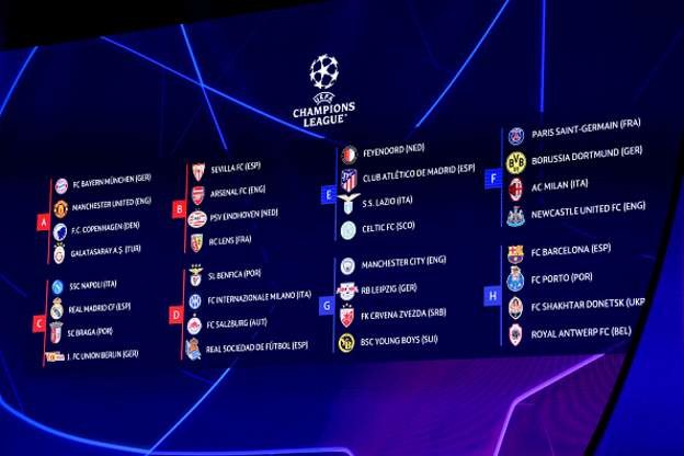 Newcastle United drawn with PSG, Milan and Dortmund in UEFA Champions League group stage