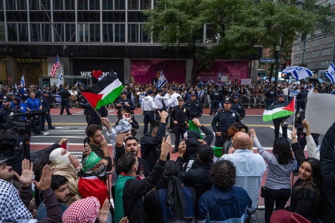 Israeli and Palestinian supporters hold competing rallies across US amid war in Gaza