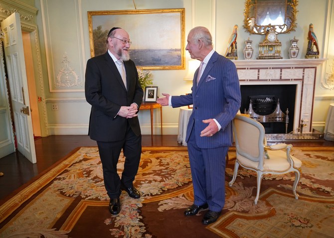 King Charles holds private meeting with UK’s chief rabbi after Hamas attack on Israel