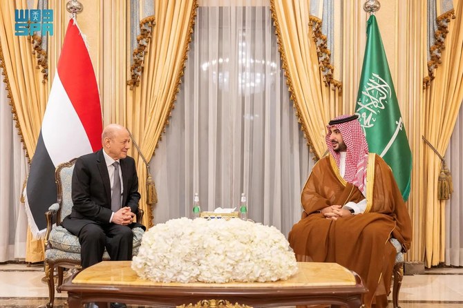 Saudi defense minister meets with Yemeni Presidential Leadership Council chairman