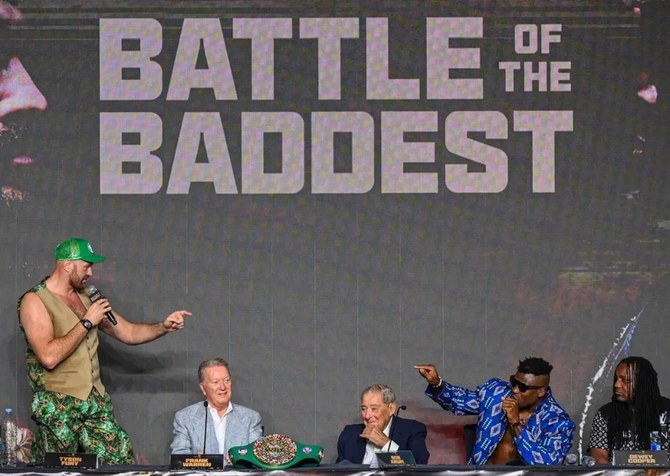 Boxing legends Fury and Ngannou face off prior to Battle of the Baddest