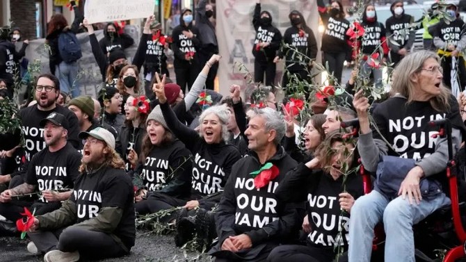 Over 1,000 Pro-Palestine protesters shutdown LA’s Hollywood Boulevard