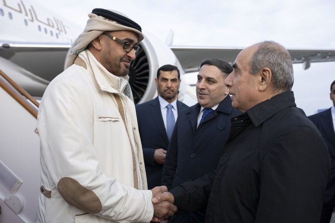 UAE president arrives in Baku for official visit to Azerbaijan