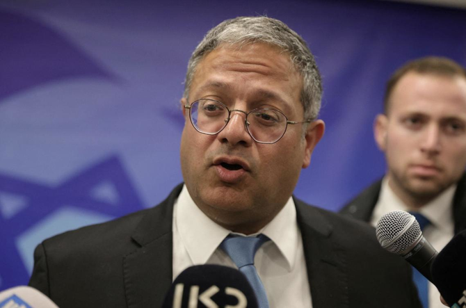 Itamar Ben-Gvir, Israel’s national security minister. (File/Reuters)