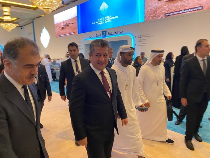 The Prime Minister of Iraqi Kurdistan Masrour Barzani  arrives at the World Governments Summit in Dubai on Monday. (AN photo)