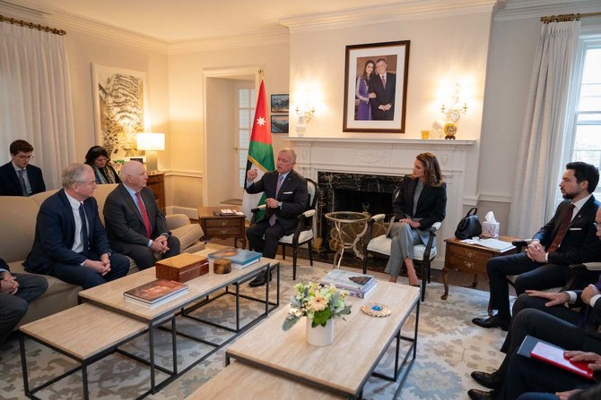 Jordan’s king pushes for Gaza ceasefire in meeting with US senators