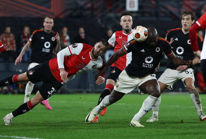 Lukaku scores for Roma to draw 1-1 at Feyenoord in Europa League, Marseille draw at Shakhtar