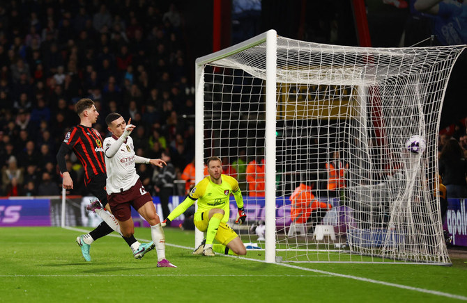 Foden strikes as title chasing Man City beat Bournemouth