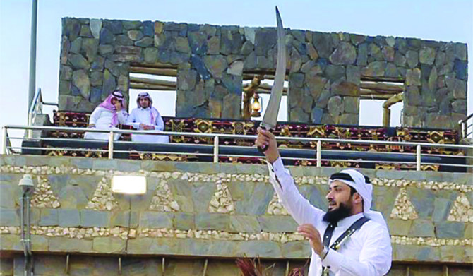 Ali Shaker Al-Ghamdi is a prominent performer of Saudi ardah who notes that the folk dance requires great physical effort. 