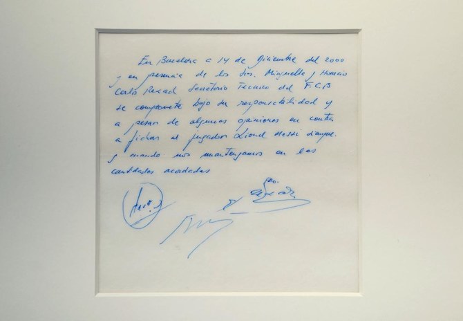 Messi’s promised Barca contract, on a napkin, up for auction