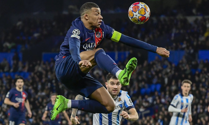 Mbappe double fires PSG past Real Sociedad to Champions League quarters