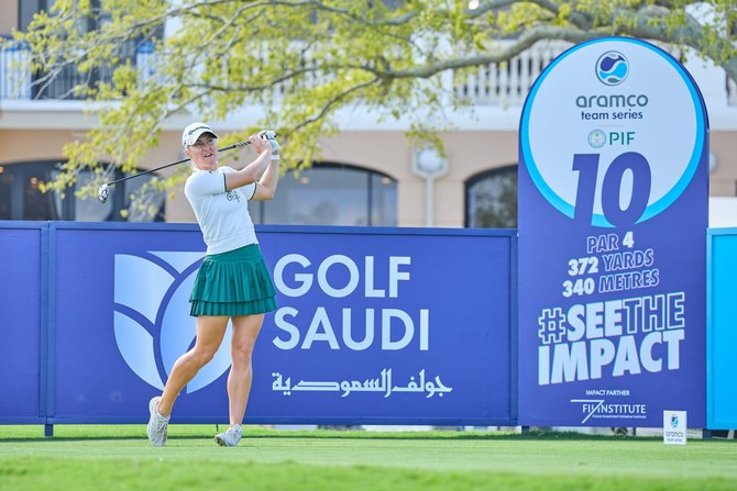 Charley Hull takes individual lead at Aramco Team Series in Tampa