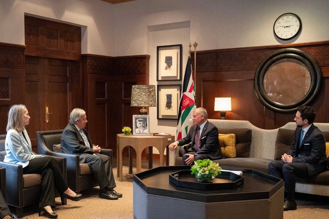 Jordanian king, UN chief discuss Gaza war