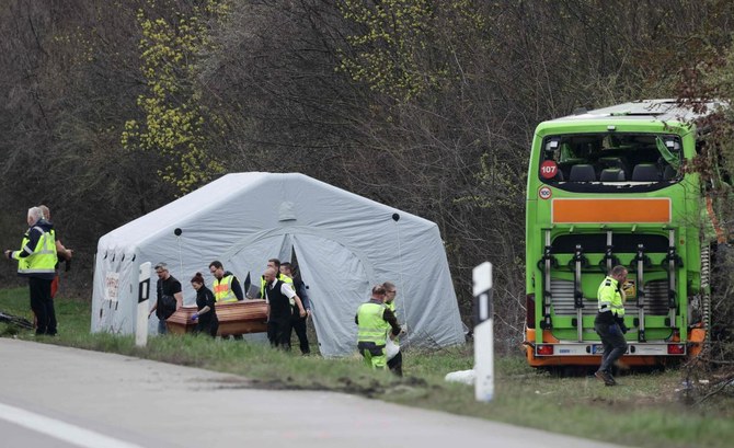 Five killed in German motorway bus accident