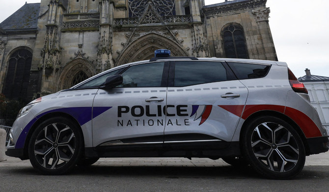 A French Police vehicle is stationed in Pontoise, north of Paris. (AFP file photo)