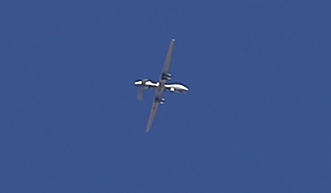 A US made MQ-9 Reaper military drone flies over the Iraqi city of Mosul. (AFP file photo)