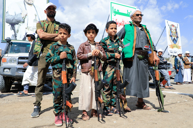 Abdul Malik Al-Houthi announced the opening of the annual summer camps on Saturday. (File/AFP)