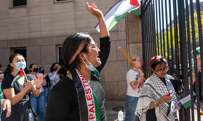 Pro-Palestinian protests sweep US college campuses following mass arrests at Columbia