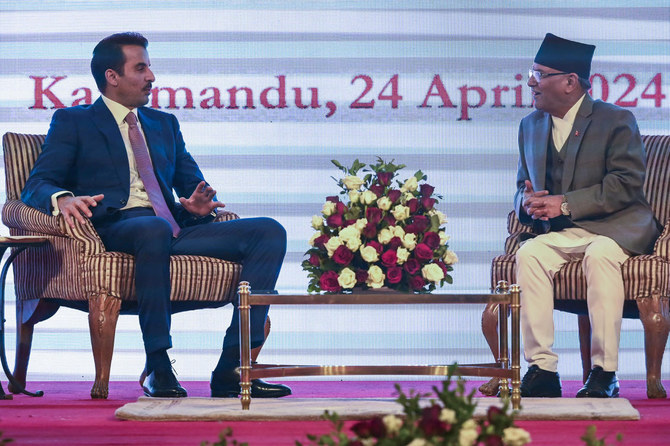 Nepal’s president asks visiting Qatari emir to help free student held hostage by Hamas