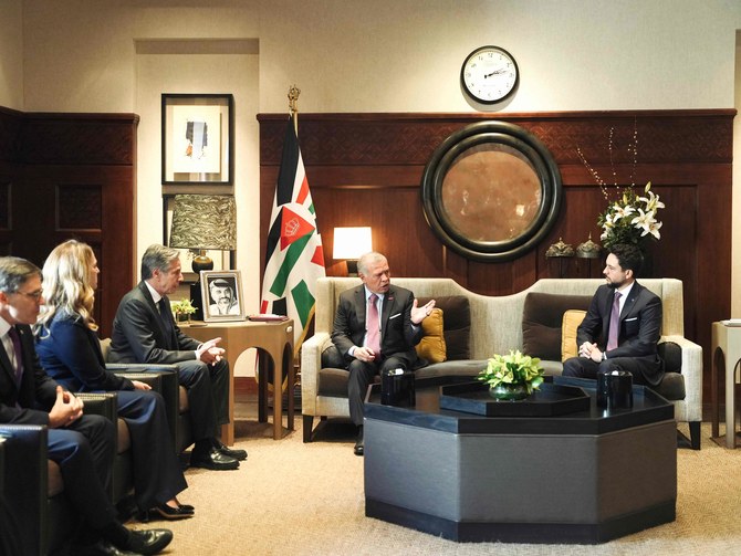 Jordan’s king and US secretary of state discuss Gaza ceasefire efforts