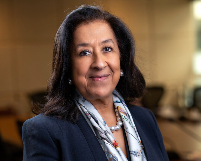 Lubna S. Olayan, chair of the board of directors of Saudi Awwal Bank