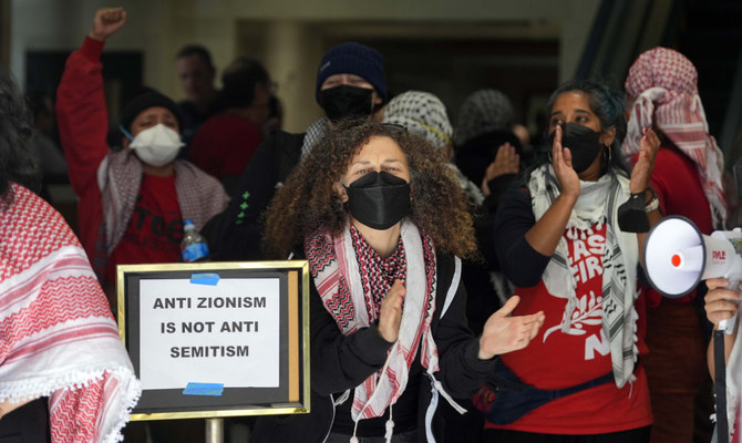 Police detain pro-Palestinian demonstrators inside San Francisco building housing Israeli Consulate