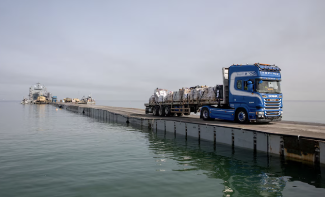 Gaza pier resumes operations after pause due to weather, US officials say